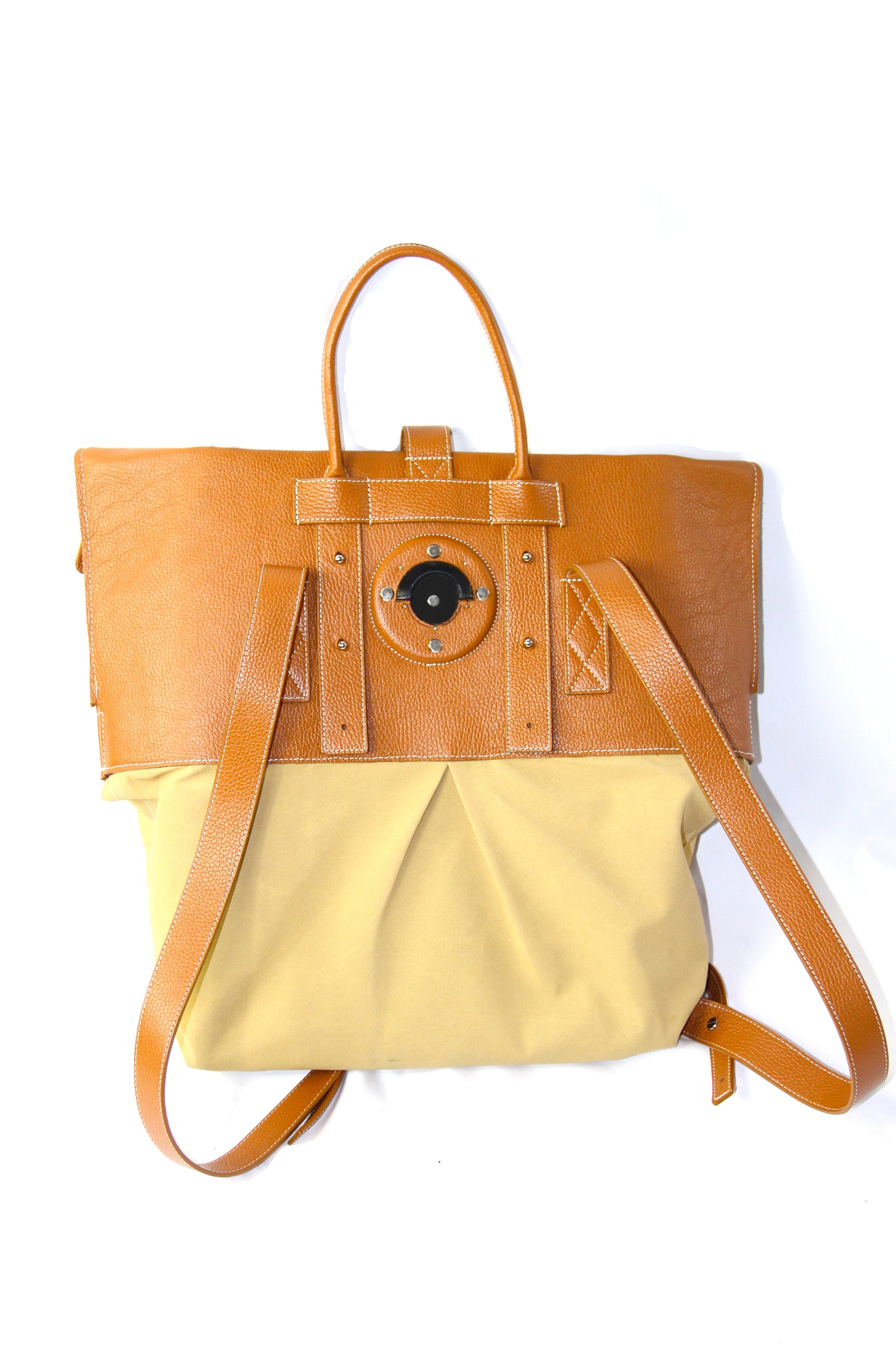 PETAL PLUG & GO - SYSTEM CARAMEL LEATHER BACK PACK